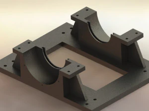 conjunto de rolos de suporte do forno Modelo 3D