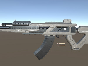 sci-fi assault rifle based on m762 Modelo 3D