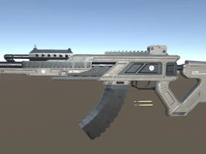 sci-fi assault rifle based on m762 3D Model