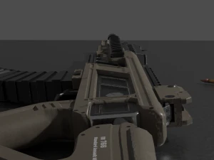 sci-fi assault rifle based on m762 3D Model