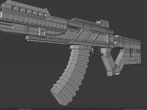 sci-fi assault rifle based on m762 Modelo 3D
