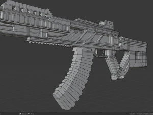 sci-fi assault rifle based on m762 3D Model