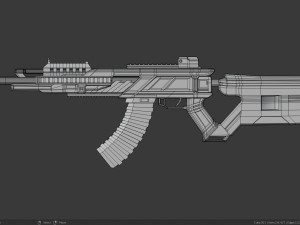 sci-fi assault rifle based on m762 Modelo 3D