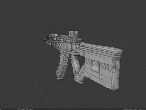 sci-fi assault rifle based on m762 Modelo 3D