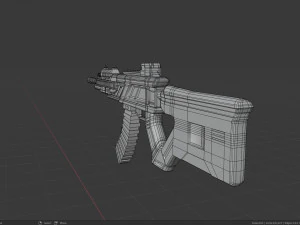 sci-fi assault rifle based on m762 3D Model