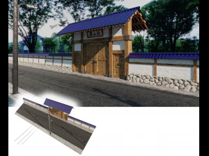 japanese front gate 3d 3D Model