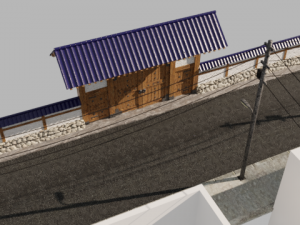 japanese front gate 3d Modello 3D