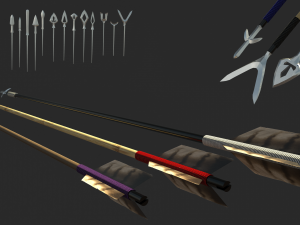 japanese arrow set 3d 3D 모델