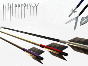 japanese arrow set 3d 3D 模型