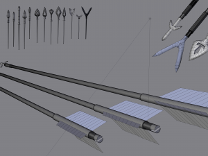 japanese arrow set 3d 3D 模型
