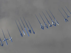 japanese arrow set 3d 3D Model