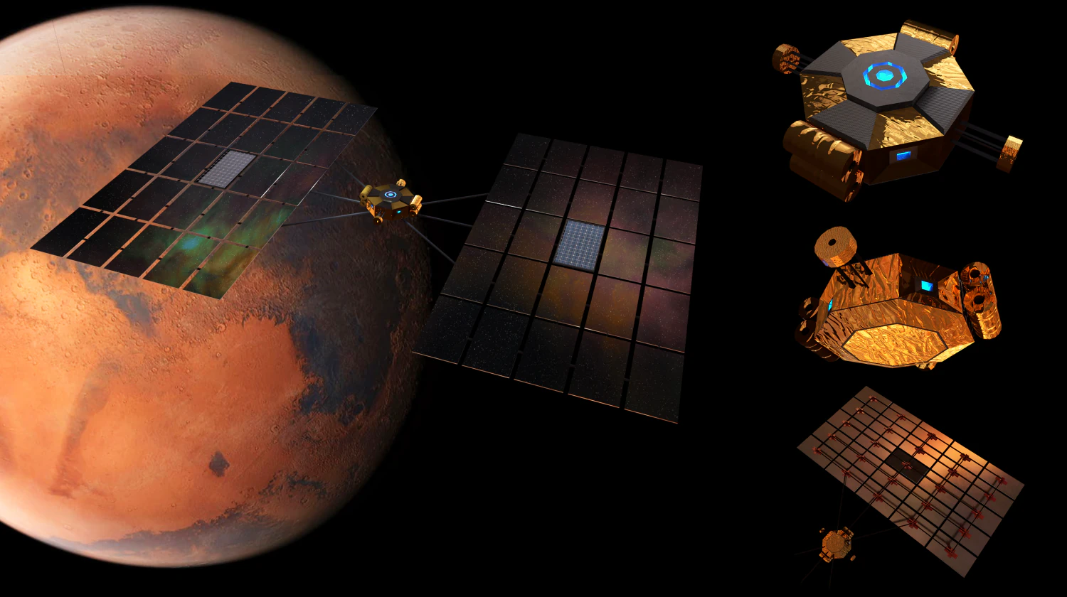 double mirror satellite 3D Model .c4d .max .obj .3ds .fbx .stl .blend 