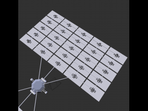 double mirror satellite Modelo 3D