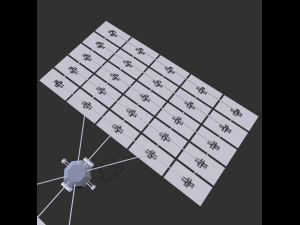 double mirror satellite 3D Model