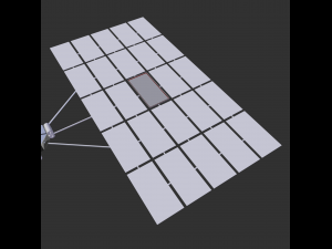 double mirror satellite Modelo 3D