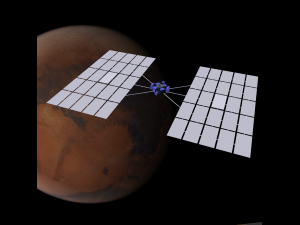 double mirror satellite Modelo 3D