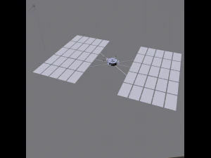 double mirror satellite 3D Model