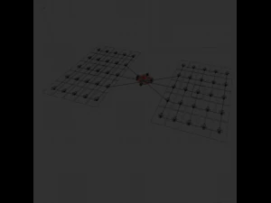 double mirror satellite 3D Model