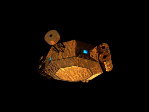 double mirror satellite Modelo 3D