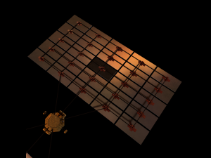 double mirror satellite Modelo 3D