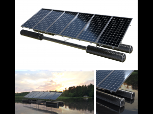 floating pv solar panel array 3D 모델