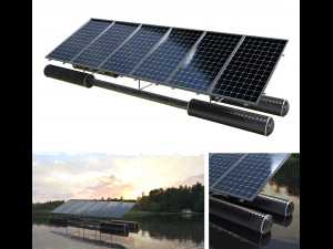 susunan panel surya pv mengambang Model 3D