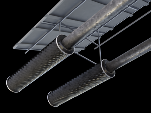 floating pv solar panel array Model 3D