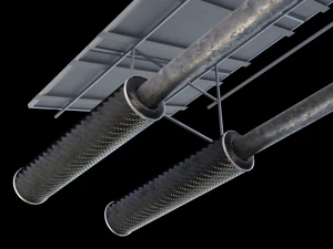 array di pannelli solari fotovoltaici galleggianti Modello 3D