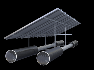 floating pv solar panel array Model 3D