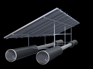 array di pannelli solari fotovoltaici galleggianti Modello 3D