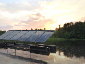 array di pannelli solari fotovoltaici galleggianti Modello 3D