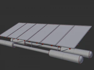 array di pannelli solari fotovoltaici galleggianti Modello 3D