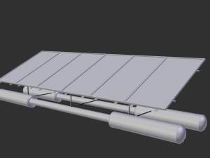 floating pv solar panel array Model 3D