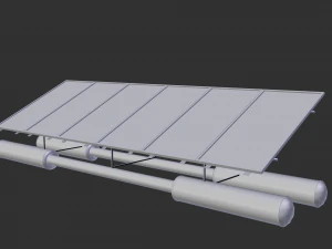 array di pannelli solari fotovoltaici galleggianti Modello 3D