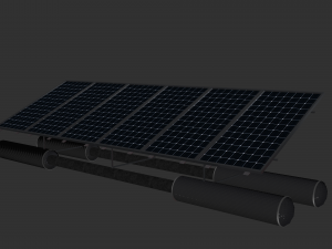 floating pv solar panel array Model 3D