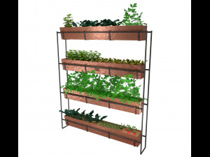 realistic copper indoor vertical farming 3D 모델