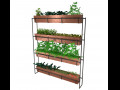 Realistic copper indoor vertical farming 3D Model