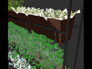realistic copper indoor vertical farming 3D Model