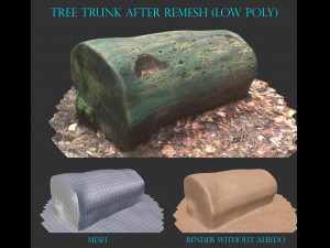 3d sawn of tree part model Model 3D