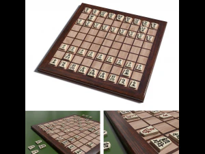 Luxuri&ouml;ses laminiertes Shogi-Board 3D Modell