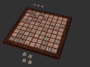 luxury laminated shogi board 3D Model