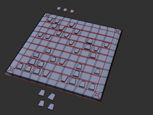 luxury laminated shogi board 3D 모델
