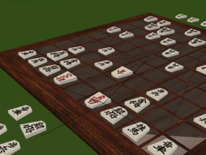 luxury laminated shogi board 3D Model