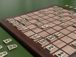 luxury laminated shogi board 3D Model
