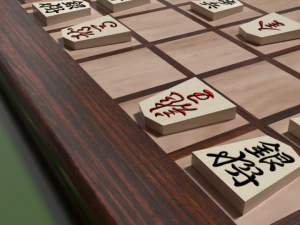 luxury laminated shogi board 3D Model