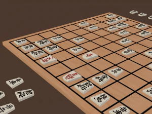 traditional shogi board 3D Model
