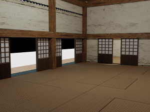 japanese freestanding dojo 3D Model