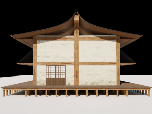 japanese freestanding dojo 3D Model
