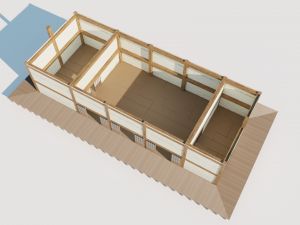 japanese freestanding dojo 3D Model