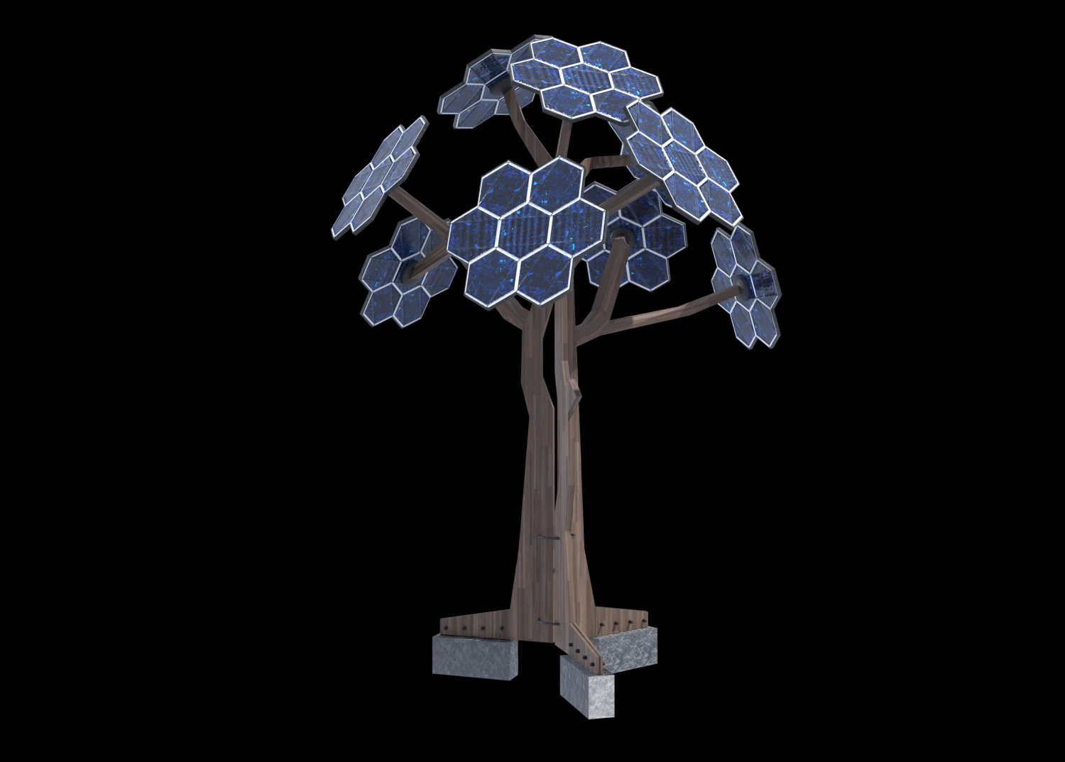 solar energy tree 3D Model .c4d .max .obj .3ds .fbx .stl .blend 